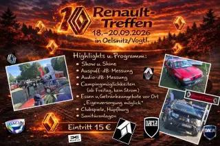 Titelbild für 10. Renault-Treffen Oelsnitz/V.