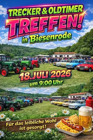 Titelbild für 17. Trecker &amp; Oldtimertreffen Biesenrode