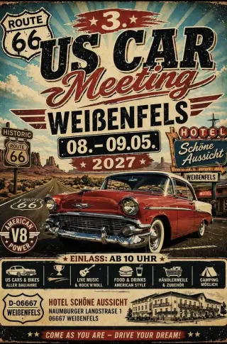 Titelbild für 3. US Car Meeting Weißenfels