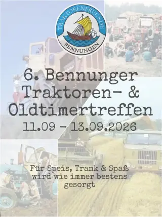 Titelbild für 6. Bennunger Traktoren- &amp; Oldtimertreffen