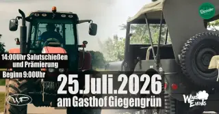 Titelbild für Giegengrüner Traktor- &amp; Militärfahrzeugtreffen 2026