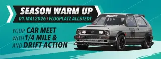 Season Warm Up - Car Meet with 1/4 Mile For Cars And Bikes &amp; Drifting Action